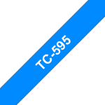 Brother TC-595 DirectLabel white on blue 9mm x 7,7m for Brother P-Touch TC 9-12mm