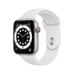 Apple Watch Series 6 OLED 44 mm Digital 368 x 448 pixels Touchscreen 4G Silver Wi-Fi GPS (satellite)