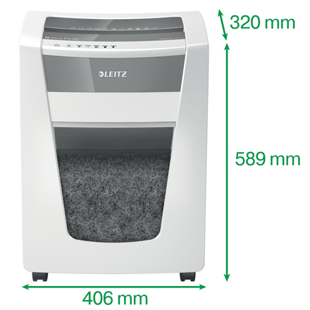 Leitz IQ Office Pro Micro-Cut Paper Shredder P-5 White 80051000