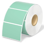 UKLS TT MATT COATED PERM LABELS LIGHT GREEN 500 PER ROLL PK5