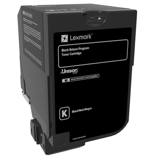 Image of Lexmark 74C20K0 Toner-kit black return program, 3K pages ISO/IEC...