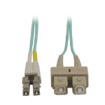 Tripp Lite N816-03M fiber optic cable 118.1" (3 m) 2x SC 2x LC OM3 Beige, Turquoise