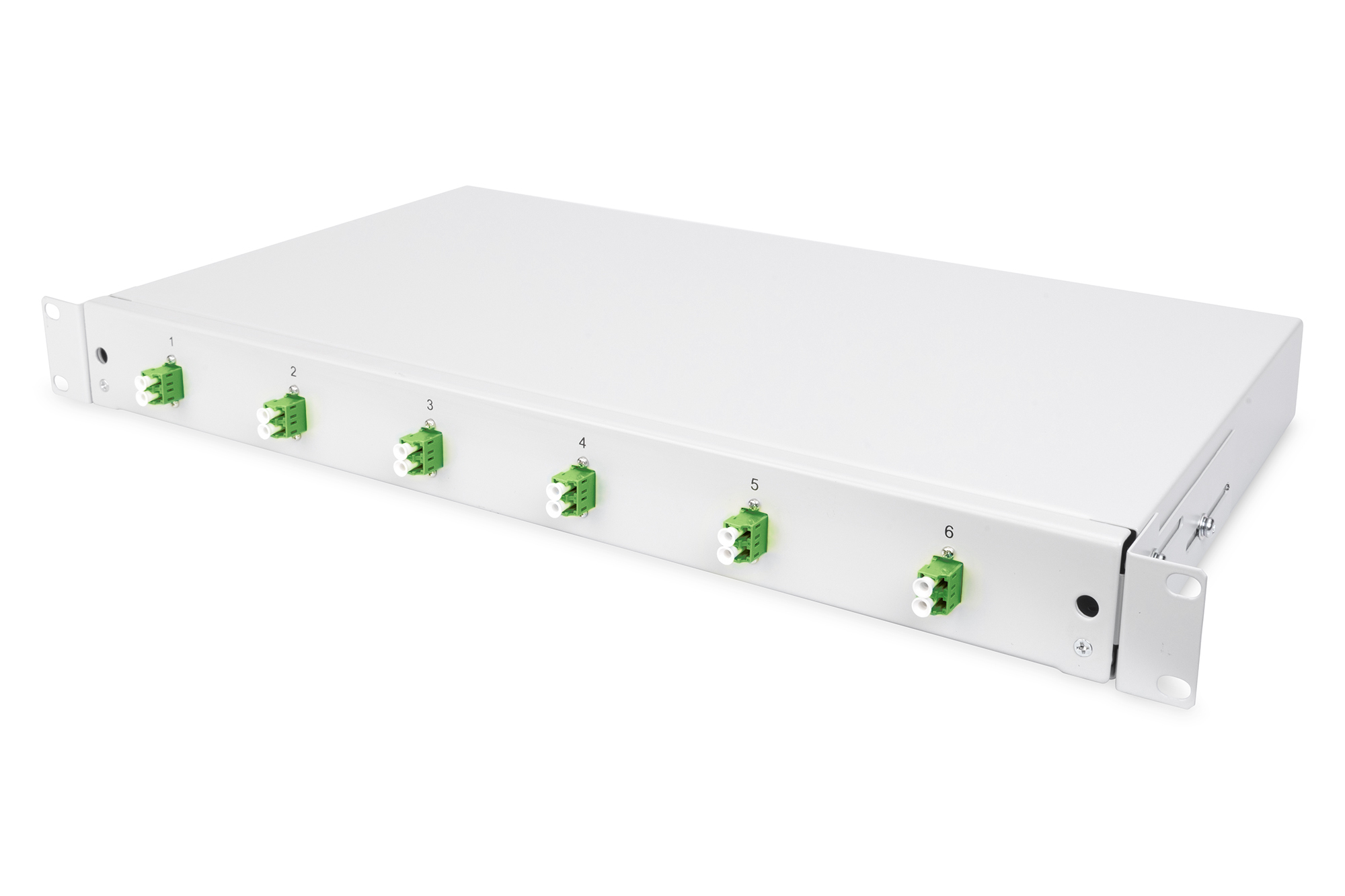 Digitus Fiber optic splice box, 1U, equipped, 6x LC-APC DX, OS2