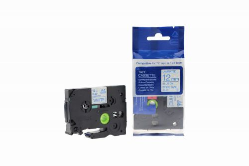 CTS Compatible Brother P-Touch TZe-233 Blue on White also for TZ-233 Label Cassette