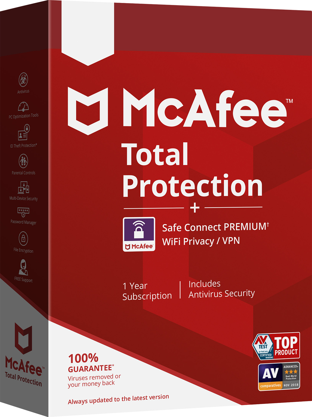 McAfee Total Protection 1 license(s) 1 year(s)