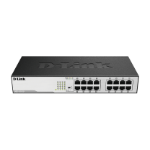 D-Link DGS-1016D network switch Unmanaged Gigabit Ethernet (10/100/1000) 1U Black, Silver