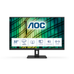AOC E2 U32E2N LED display 80 cm (31.5") 3840 x 2160 pixels 4K Ultra HD Black