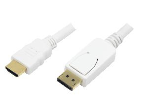 Image of LogiLink 2m, HDMI-DP DisplayPort White