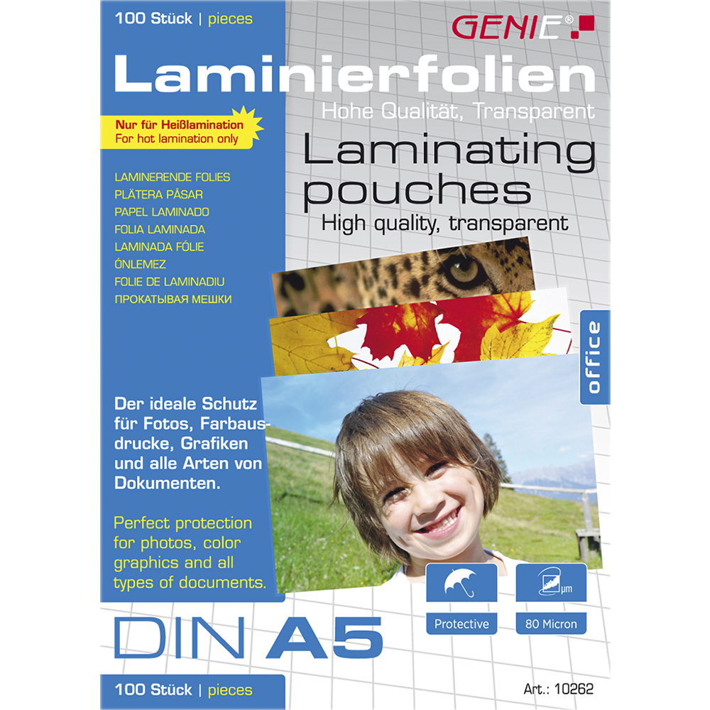 10262 GENIE-SOFT Laminiertaschen 100 A5 - Folien