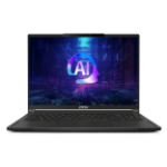 MSI Stealth A16 AI+A3XWHG NVIDIA GeForce AMD Ryzen AI 9 HX 370 Laptop 40.6 cm (16") Quad HD+ 32 GB LPDDR5x-SDRAM 2 TB SSD NVIDIA GeForce RTX 5070 Ti Wi-Fi 7 (802.11be) Windows 11 Home Black