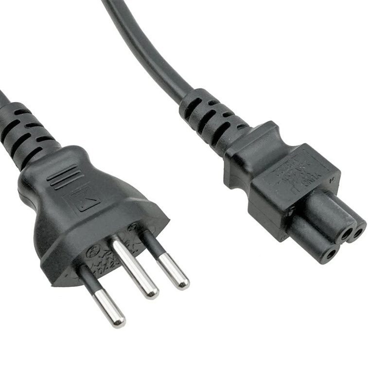 Image of FDL 2M SWISS MAINS PLUG TO C5 CLOVER LEAF SOCKET CABLE