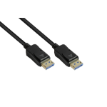 Alcasa DP20-010 DisplayPort cable 1 m Black