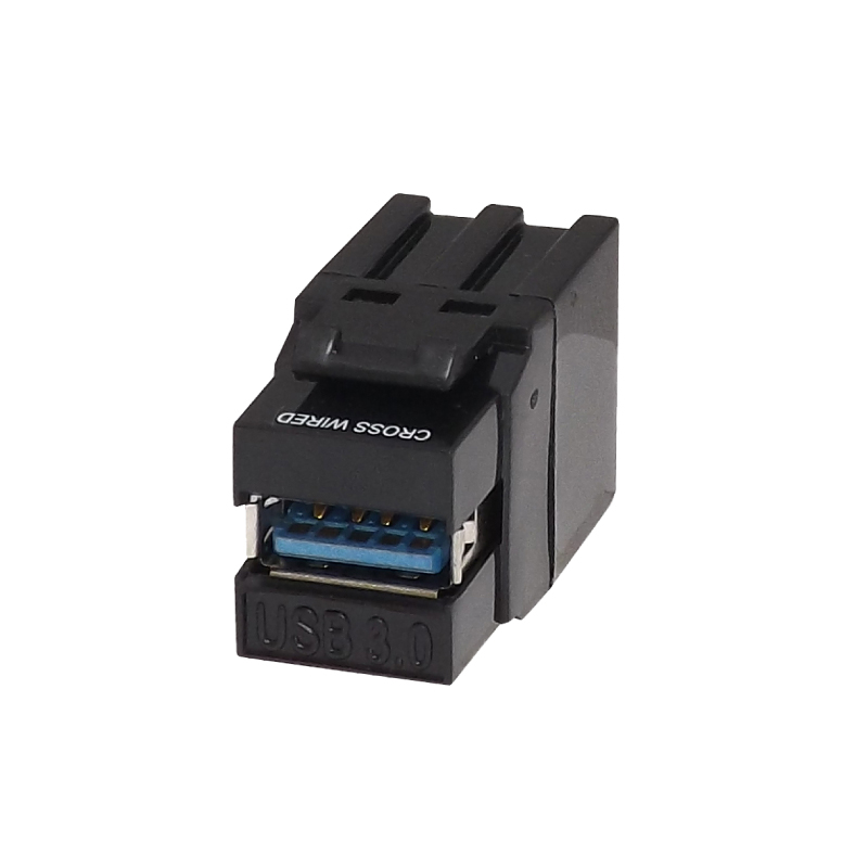 Image of FDL USB 3.0 A SOCKET KEYSTONE MODULE - BLACK