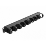 DeLOCK 19″ Cable Management Routing Panel with 10 closed cable routings 1U black