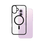 PanzerGlass ® HardCase Transparent w. Black MagSafe & Frame iPhone 16 Plus