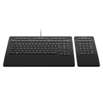 3Dconnexion Keyboard Pro with Numpad clavier USB + RF Wireless + Bluetooth QWERTY Nordique Noir