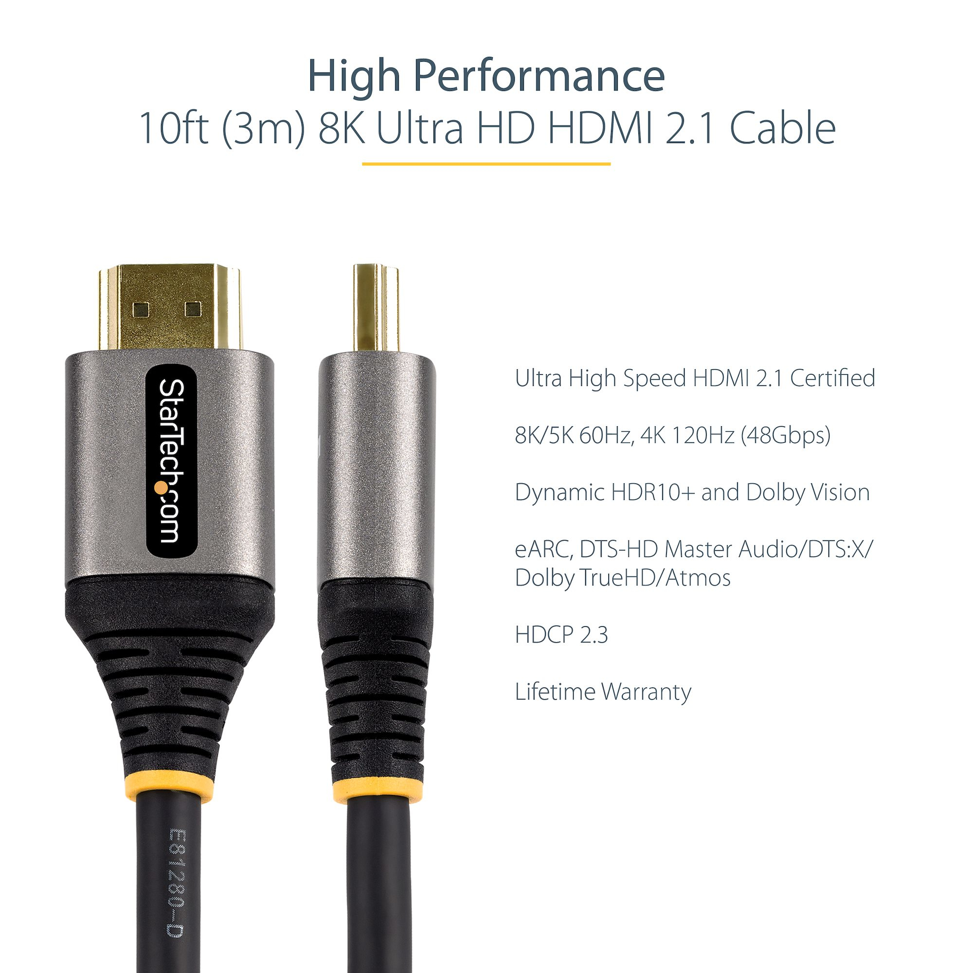 10ft (3m) Flexible Standard Speed HDMI® Cable with Low Profile Connectors