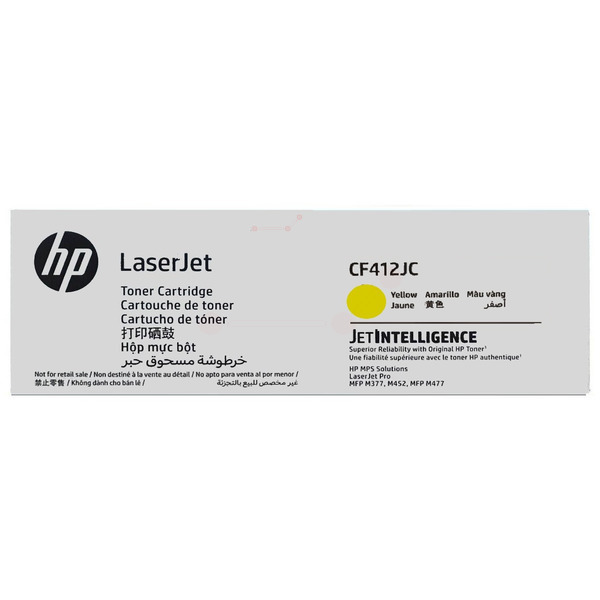 HP CF412JC Toner cartridge yellow Contract, 6K pages ISO/IEC 19798 for HP Pro M 452