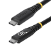 StarTech.com 2m (6ft) USB4 Cable, 20Gbps, USB-IF Certified USB-C Cable, 240W PD EPR, 4K 120Hz DP 2.1, TPE Jacket, Black USB-C Cord