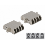 DeLOCK Optical Fiber Coupler LC Quad female to LC Quad female Single-mode metal