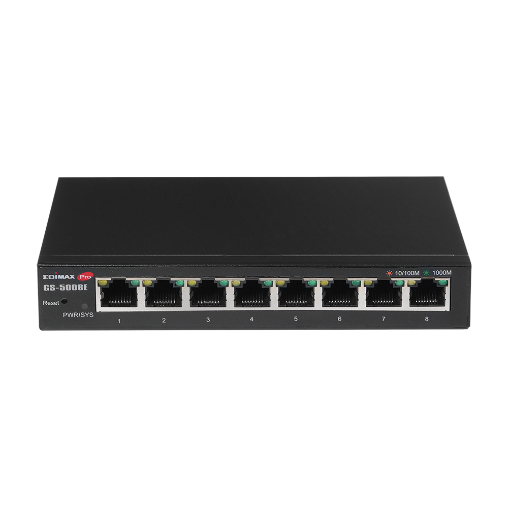 Edimax GS-5008E network switch Managed Gigabit Ethernet (10/100/1000) Black