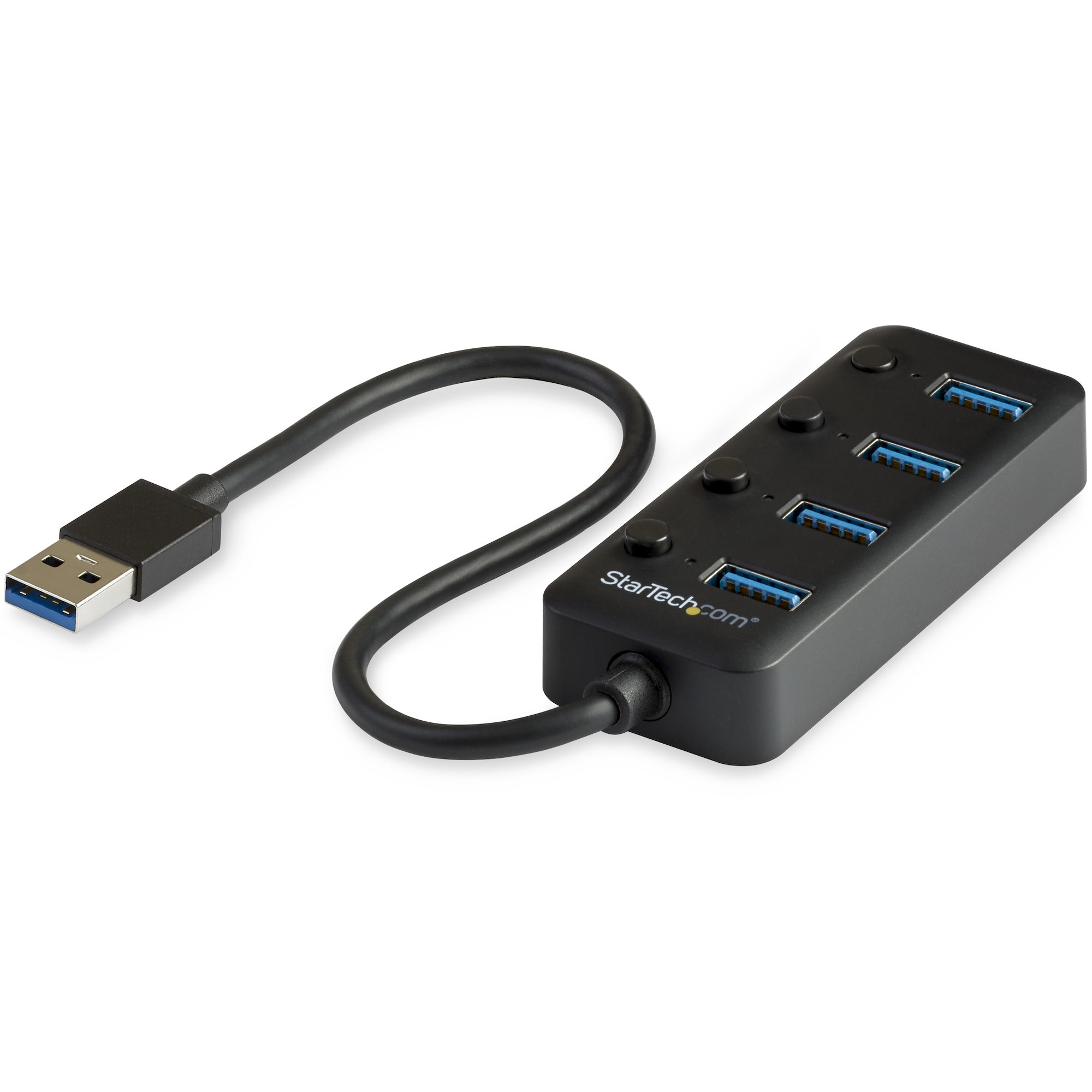 StarTech.com Hub USB 3.0 de 4 Puertos - USB-A a USB 3.0 Tipo A con Switches  Individuales de Encendido y Apagado - USB 3.2 Gen 1 SuperSpeed de 5Gbps -  Alimentado por
