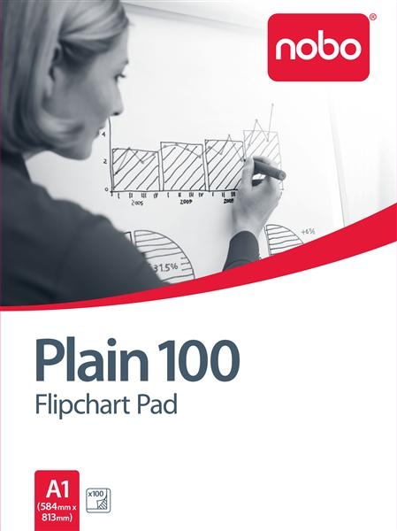 Image of Nobo Flipchart Pad Plain 100 Sheets ( A1)