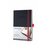 Sigel Conceptum writing notebook A5 194 sheets Black, Red