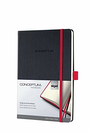 Sigel Conceptum writing notebook A5 194 sheets Black, Red