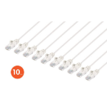 Intellinet 744577 networking cable White 11.8" (0.3 m) Cat6 U/UTP (UTP)