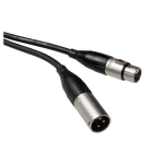 Amphenol XLR, M/F, 3m audio kabel XLR (3-pin) Zwart