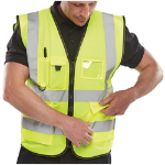 BEESWIFT Executive Hi Viz Waistcoat Saturn Yellow S