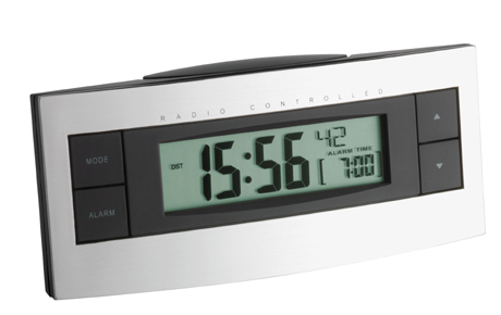 Image of TFA-Dostmann 60.2511 - Digital alarm clock - Black - Silver -...