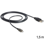 DeLOCK USB 2.0-A - USB micro-B, 1.5m USB cable USB A Micro-USB B Black