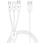 JLC 3 in 1 Charging Cable - White