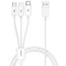 JLC 3 in 1 Charging Cable - White