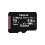 Kingston Technology Canvas Select Plus memory card 64 GB MicroSDXC Class 10 UHS-I