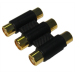 Cables Direct Triple RCA, F - F 3 x RCA Black