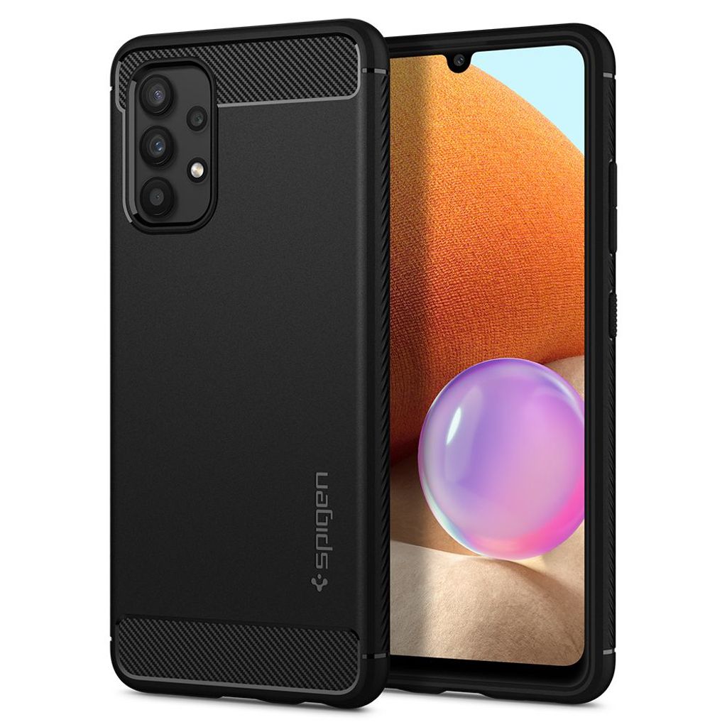 EU Product - Rugged Armor Case for Samsung Galaxy A52/A52S - Matte Black thumbnail