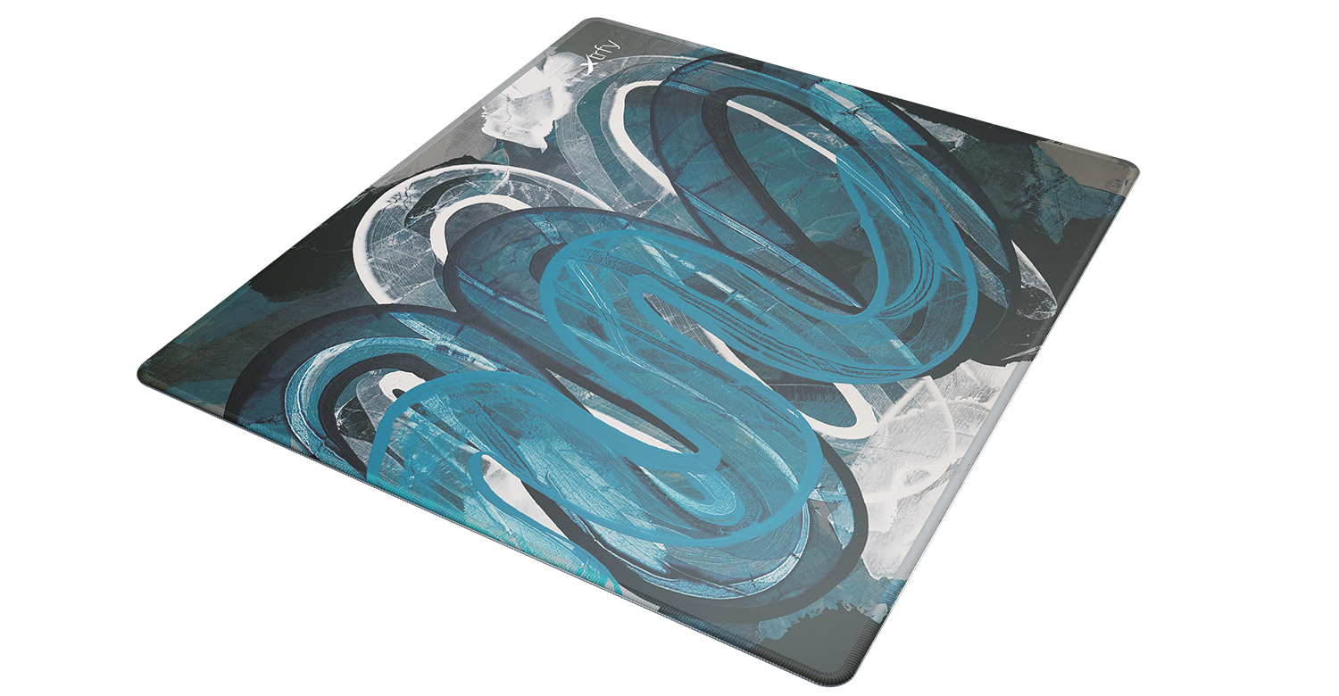 XG-GP4-L-BLUE CHERRY XTRFY GP4 - Black - Blue - Grey - Image - Fabric - Non-slip base - Gaming mouse pad