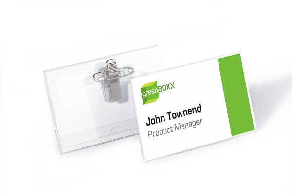 Image of Durable PVC Combi Clip Name Badge