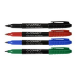 Q-CONNECT KF02305 permanent marker Bullet tip Black, Blue, Green, Red 10 pc(s)