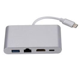 JLC L12 Type C 4 Port Adapter – Silver