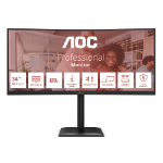 AOC E4 CU34E4CV computer monitor 86.4 cm (34") 3440 x 1440 pixels UltraWide Quad HD LCD Black