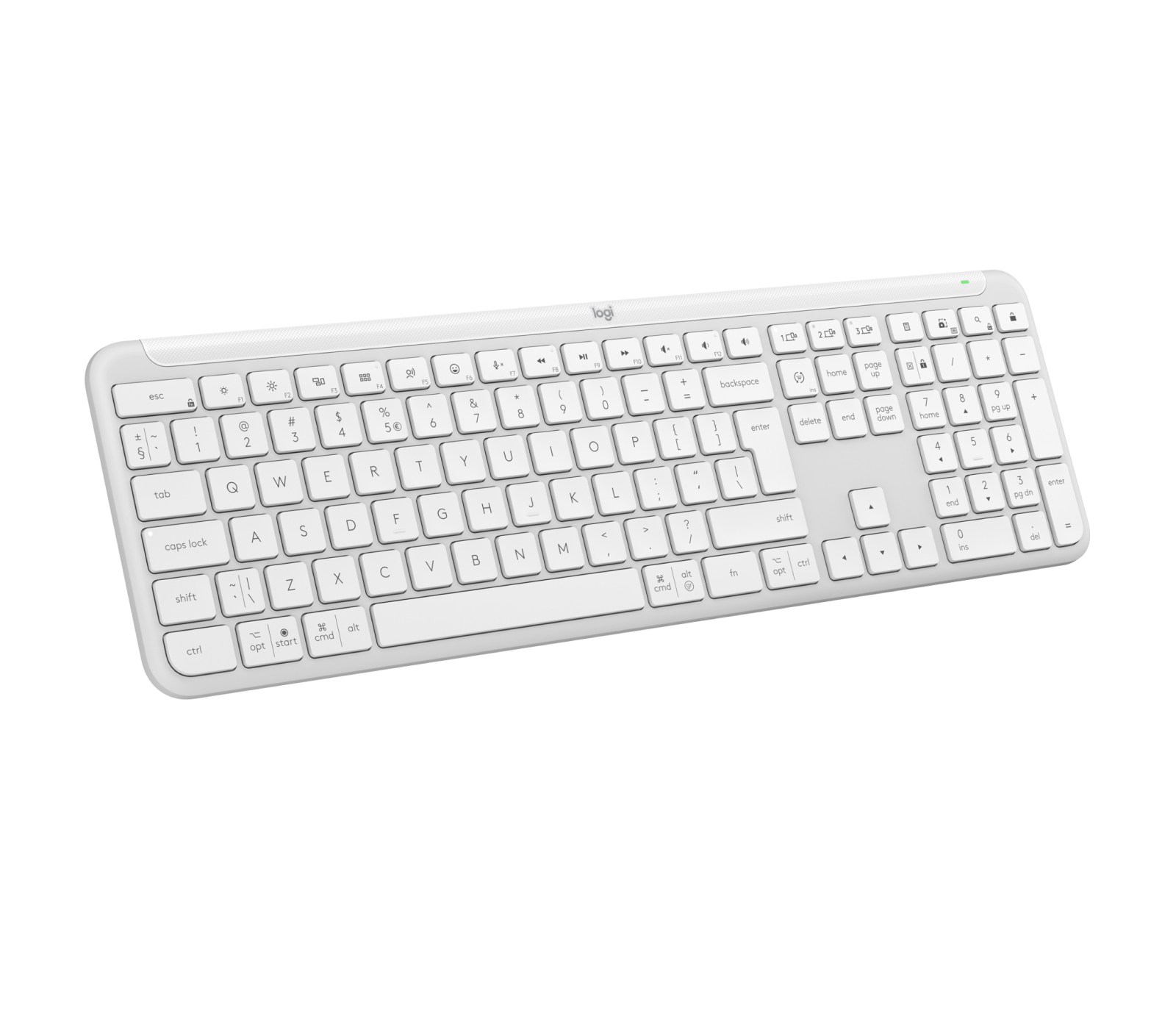 Logitech 920-012466 keyboard Office RF Wireless + Bluetooth QWERTY US International White