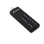 Verbatim Keypad Secure - USB-C Drive with Password Protection and AES-256 HW encryption to protect your data - 128 GB - Black