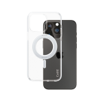 PanzerGlass CARE by ® Feature Case Transparent w. Silver Kickstand & MagSafe iPhone 15 Pro Max