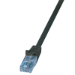 LogiLink CP3063U networking cable Black 3 m Cat6a U/UTP (UTP)