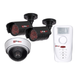 ProperAV Dummy Security Kit including 1x Dome Camera 2x IR Cameras & Motion dummy security camera