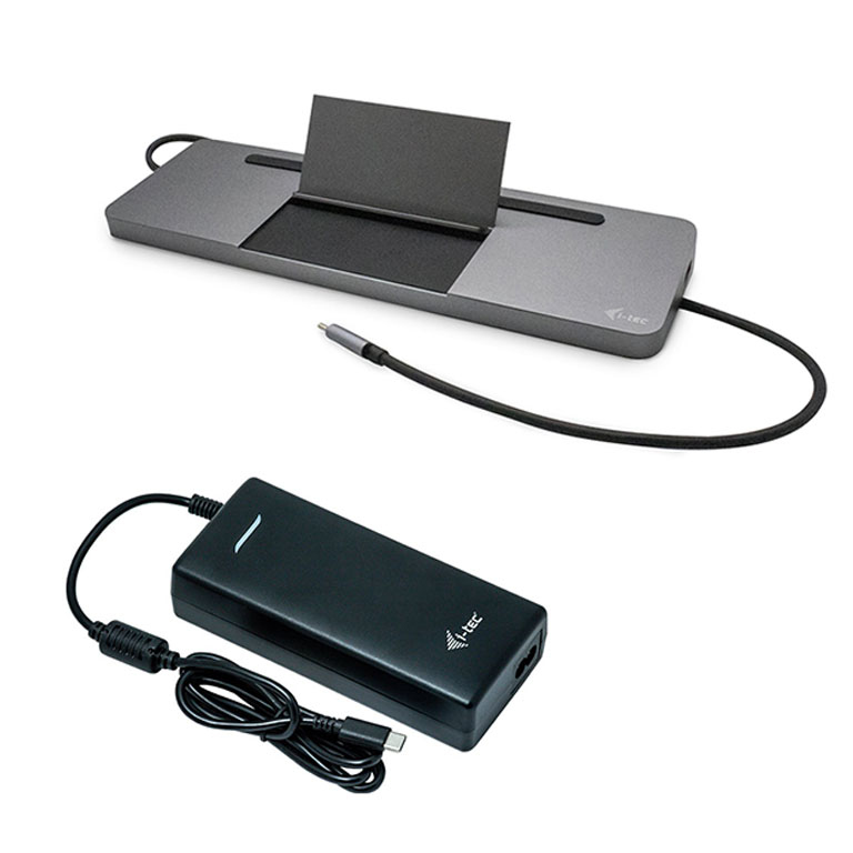 Image of i-tec Metal USB-C Ergonomic 4K 3x Display Docking Station with...